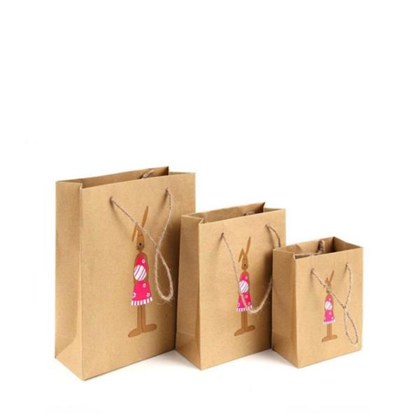 Quality Biodegradable Printed Kraft Paper Bags Plastic / Water Resistant Coatings for sale