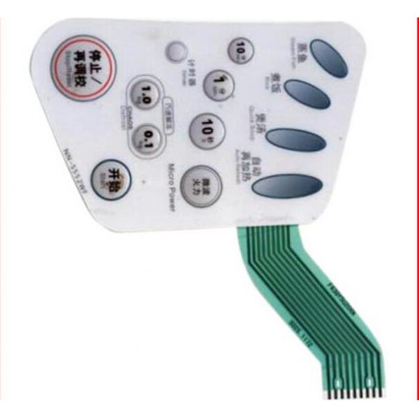 Quality Gloss LED Backlit Membrane Switch Poly Dome Membrane Switch With Flat Cable for sale