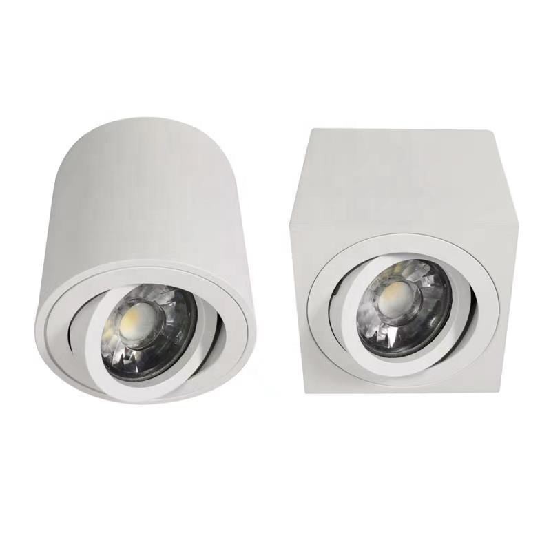 China Round Ceiling Surface Mounted Downlight 79*89mm Adjustable Gu10 Housing factory