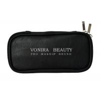 China Portable Makeup Brush Bag Cosmetic Holder Multi-function Handbag with Inner Bag for Travel & Home,Black factory