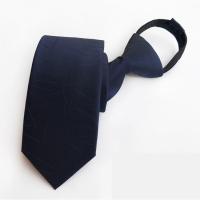 China Men's Fashion Accessories Made Blue Woven Tie 100% Silk Necktie for Custom Wholesale Blue Necktie factory
