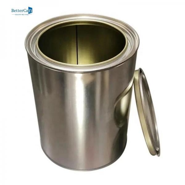 Quality Round 3.7L Industrial Paint Tins Custom Tin Can Metal With Lever Lids for sale