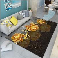 China Beautiful Flowers Lotus Chrysanthemum Living Room Floor Carpet With Special Style factory