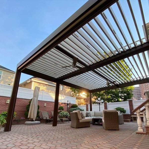 Quality Aluminum Retractable Pergola Metal Gazebo Villa Garden Leisure Shade Pergola for sale