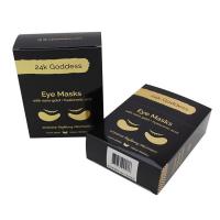 China Eye Mask  Cosmetic Packaging Box Glossy Black Gold Personal Care With Cutom Design factory