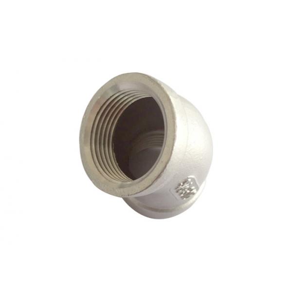 Quality 3/4" Stainless Steel Pipe Fitting Bsp Bspt Npt FF Threaded 45 Degree Elbow for sale
