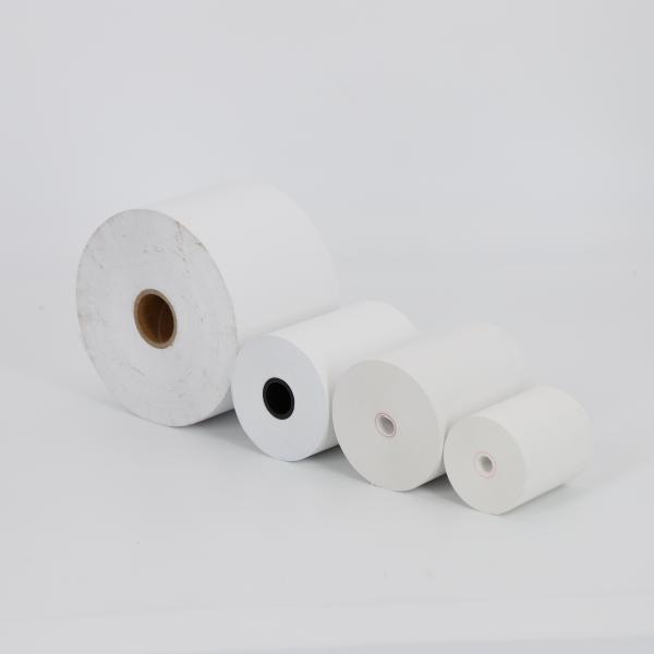 Quality Thermal ATM Cash Register Rolls with High Smoothness And Whiteness Black Image for sale