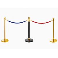China Dia.32CM Base Mirror-Gold Finish Crowd Control Stanchion Finger - Print Resistant for sale