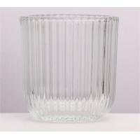 China 325ml Wedding Party Glass Candle Holders Elegant Transparent Design Home Decor factory