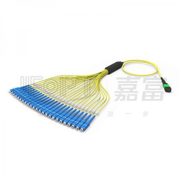 Quality MPO/APC-SC 3.0 G657A1/A2 Single Mode (SM) Mini Round Cable 3.0mm 24-Core MPO Breakout Cable for sale