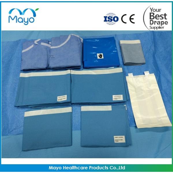 Quality Blue Operating Theatre Drapes SMS PP Universal Surgical Pack for sale