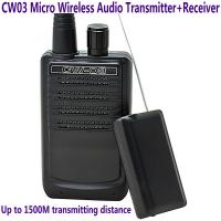 China CW03 Micro Wireless Audio Transmitter+Receiver Listening Bug 500M Remote Sound Monitor factory