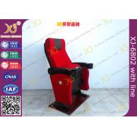 China Gravity Seat Return Structure Theatre Seating Chairs Tip Up Arm With Cup Hold for sale