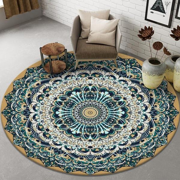 Quality Persia Style Living Room Floor Carpet Circular Carpet Rugs Nonslip for sale