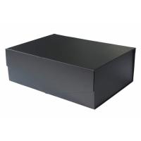 China Luxury Large Black Gift Box 14”x9.5”x 5”, Reusable Sturdy Box Decorative Storage Boxes for sale