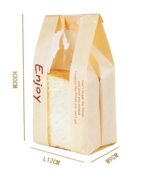 Quality Compostable Kraft Baguette Bags Packaging Paper Bakery Bags For Bread SGS for sale