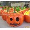 China Halloween Display Shopping Centre Decorations Orange Color Fiberglass Pumpkin Statues factory