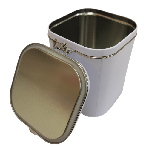 Quality Custom Printed Lockable Tea Caddy Tin Offset CMYK Printing Tea Tin Box for sale
