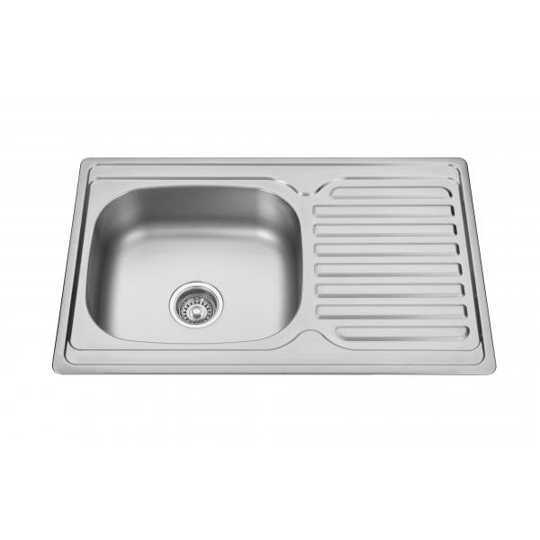 Quality PSON Above Counter Stainless Sink Kitchen Sink With Drainboard Anti Corrosion for sale