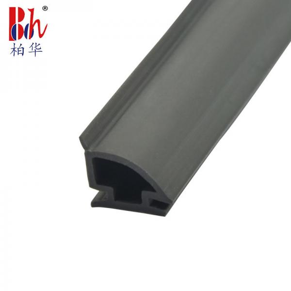 Quality 12.5*10mm PVC Rubber Strip TPE Anti Collision For Sliding Door Black Color for sale
