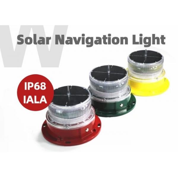 Quality Flashing IP68 Boat Navigation Lights 3-4nm Visibility Solar Powered Boat Lights for sale