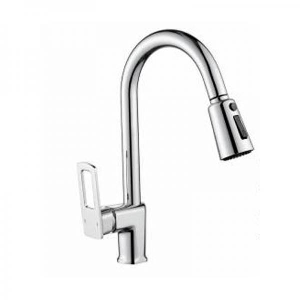Quality Swiveling Spout Kitchen Faucet Mixer Stainless Steel Pull Out Kitchen Tap for sale