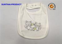 China Round Shape Snap Fox Baby Bib , Knitted Fabric Funny Baby Bibs For Closure factory