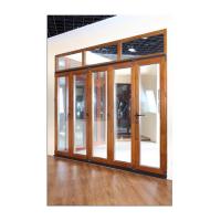 China KDSBuilding American Style Factory Teak Wood Glass Interior Fold Folding Doors factory