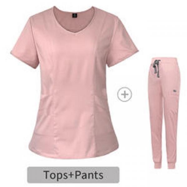 Quality factory custom new products pink scrub sets women best designs fashion clothes for sale