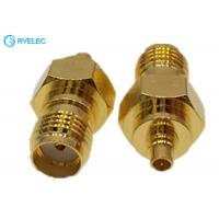 China MMCX Male Connector Fo SMA Female Straight Golden  Adapter For Car Radio Aerial Antenna factory