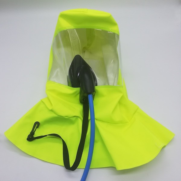 Quality EEBD Hood Full Face Mask Breathing Apparatus Components With Mouth & Nose Valve for sale