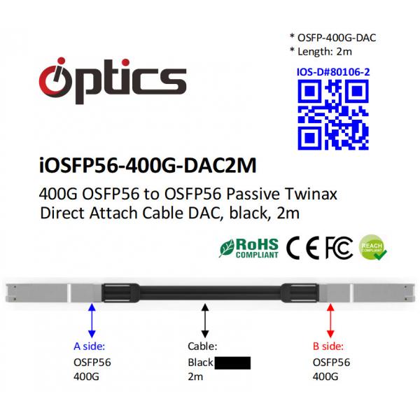 Quality 400G OSFP56 To OSFP56 (Direct Attach Cable) Cables (Passive) 2M 400g Dac Cable for sale