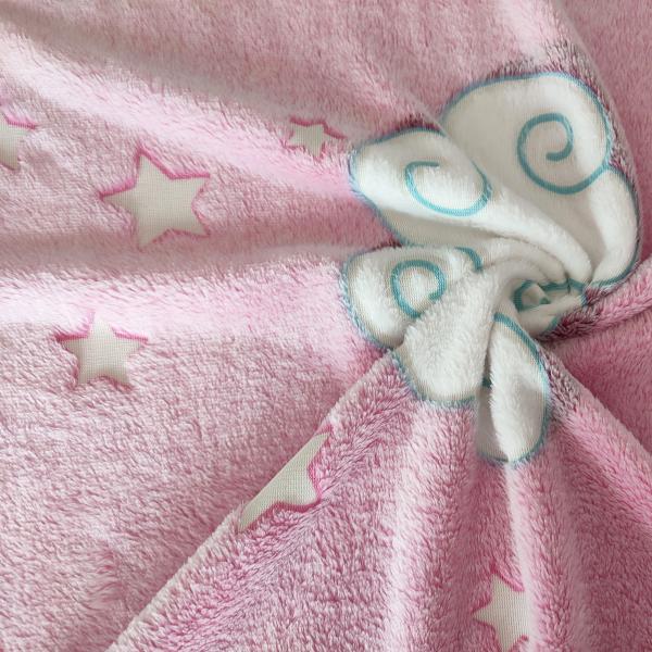 Quality Pink Animal Printed Flannel Fleece Fabric 100% Polyester for sale