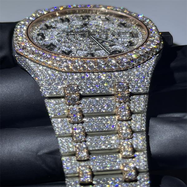 Quality Top Brand Arabic Dial Bust Down Moissanite Watch for sale