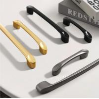China Gold Nordic Kitchen Drawer Wardrobe Pull Handles Embossing Knobs Furniture Cabinets Door Knurling Knurled Handle factory