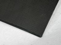China 100mm * 200 mm plain 2mm carbon fiber sheet , twill ultra carbon fiber board factory
