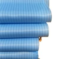China 100D Polyester Twill Anti Static ESD Stripes Fabric for Clearing Room Overoll Material factory