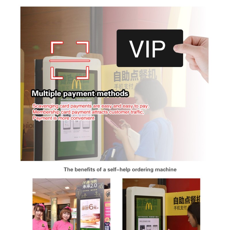 32 Inch Self Service Touch Screen Payment Kiosk Thermal Printer Bill ...