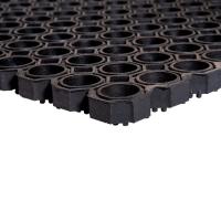 China Anti Fatigue Drainage Mat Anti Slip Rubber Mats Rubber Hollow Mats 3' X 3' Inch Black Color For Horse Grooming Area factory