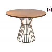 China Commercial Metal Table Bases For Wood Tops , Round Dining Table Metal Base factory