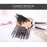 China Black Cosmetic Brush Kits , 10pcs Foundation And Brush Set factory