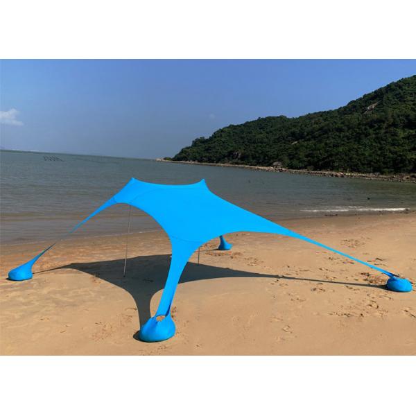 Quality Blue Leica Polyester Pop Up Beach Sun Shade Tent Uv Protection 210X210X170CM for sale