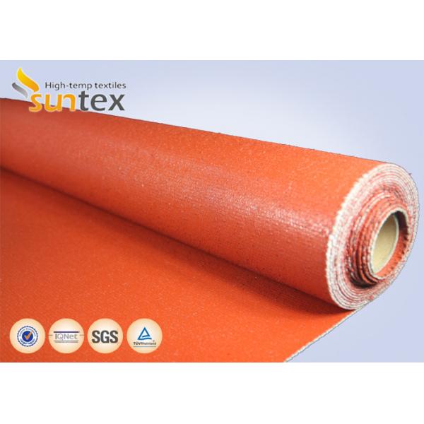 Quality 960 G/sqm Red Silicone Coated Fiberglass Fabric For Heat And Cold Insulation for sale