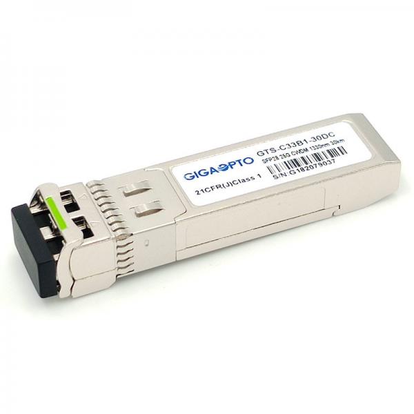Quality 25GBASE-ER Lite CWDM SFP28 Optical Transceiver 1270nm~1370nm 30km LC SMF DOM for sale
