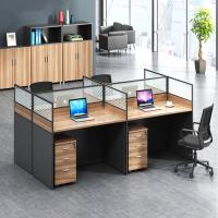 China Fashion Wooden Cubicles Office Furniture Partitions / 4 Person Workstation Desk factory