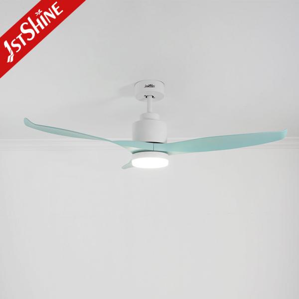 Quality Dimming Light 52 Inches Ceiling Fan Modern 3 Green Blades With DC Motor for sale