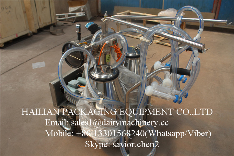 China Price Of a Milking Machine For Goat , Goat Milking Machine With 25 Liter Buckets factory