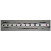 Quality 15A 9 Outlet Slim Plug Power Strip , 36 " Electrical Power Bar With Surge for sale