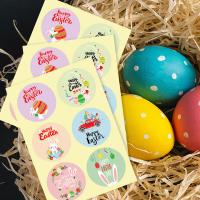 China Silk Screen Printing Easter Egg Stickers Easter Bunny Children DIY 128gram for sale
