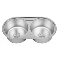 China 0.7mm Round Stainless Steel Above Counter Sink 840*450*215mm factory